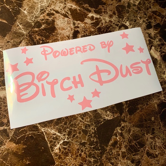 Disney Powered By Bitchdust Car Decal Sticker - Picture 1 of 3